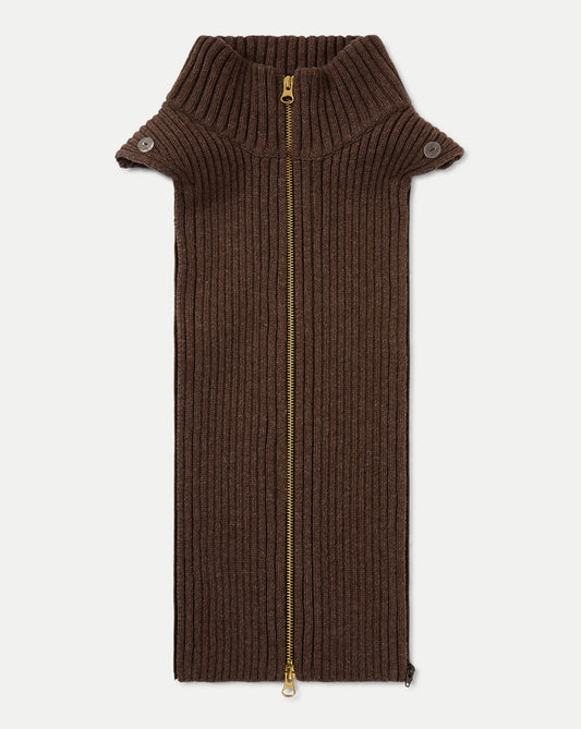 Veronica Beard | Turtleneck Dickey Insert in Espresso Dark Brown Espresso