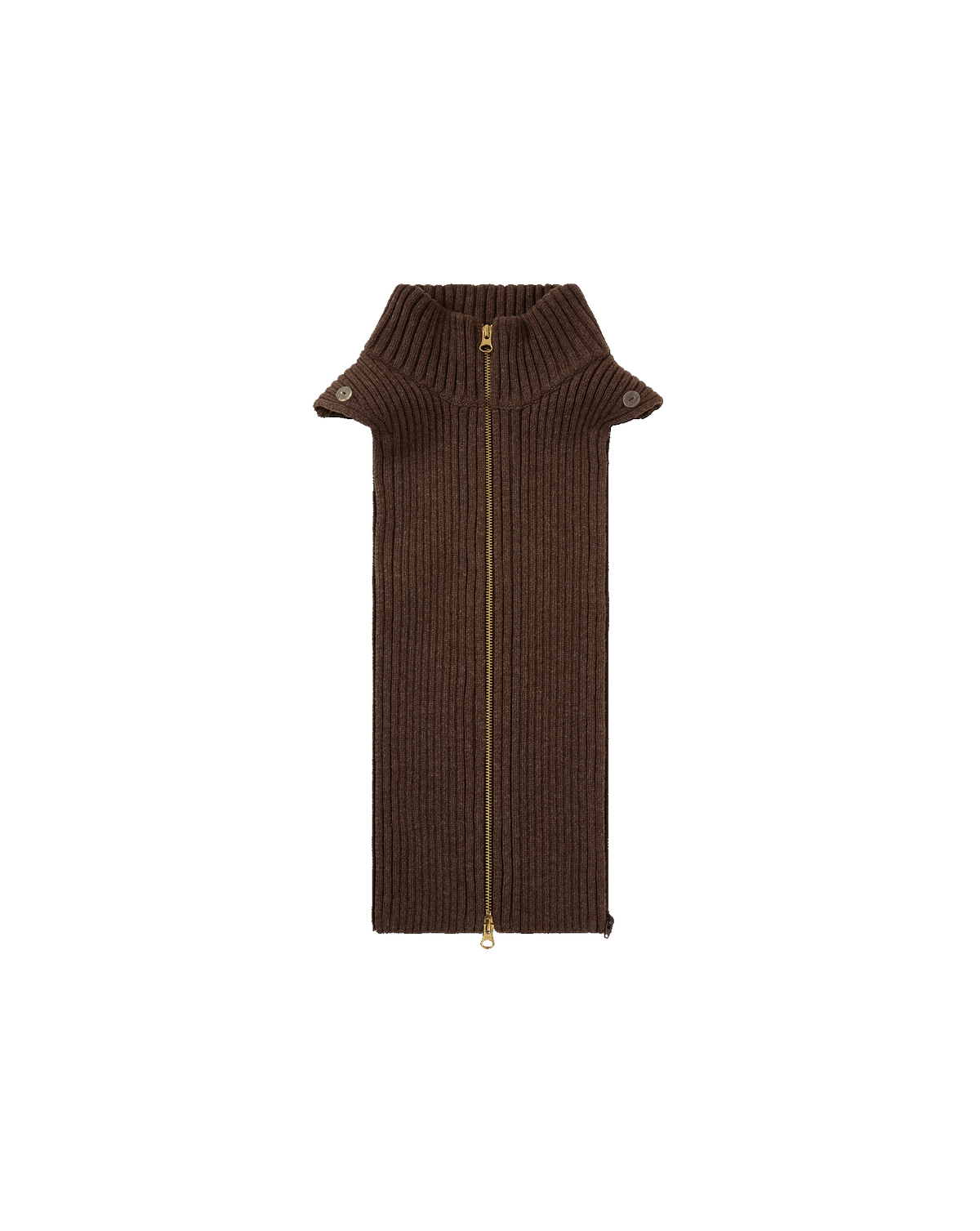 Veronica Beard | Turtleneck Dickey Insert in Espresso Dark Brown Espresso