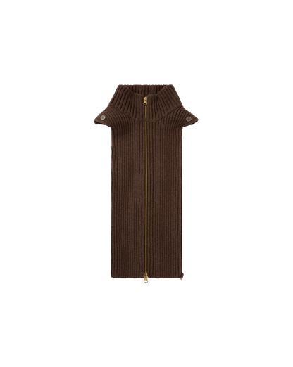 Veronica Beard | Turtleneck Dickey Insert in Espresso Dark Brown Espresso