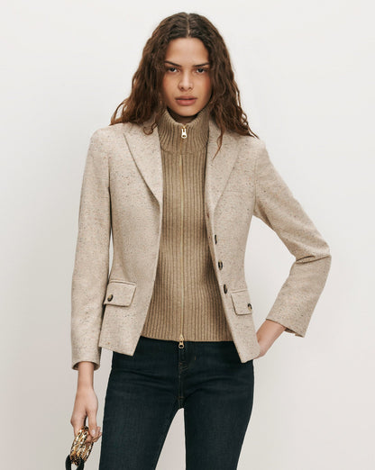 Veronica Beard | Turtleneck Dickey Insert in Desert Taupe Desert Taupe