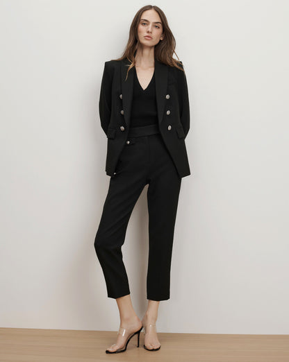 Veronica Beard | Renzo Slim-Leg Pant Black/Silver