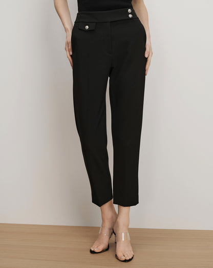 Veronica Beard | Renzo Slim-Leg Pant Black/Silver