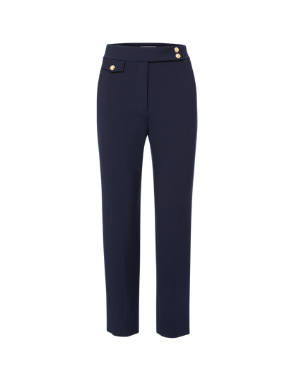 Veronica Beard | Renzo Slim-Leg Pant Navy/Gold