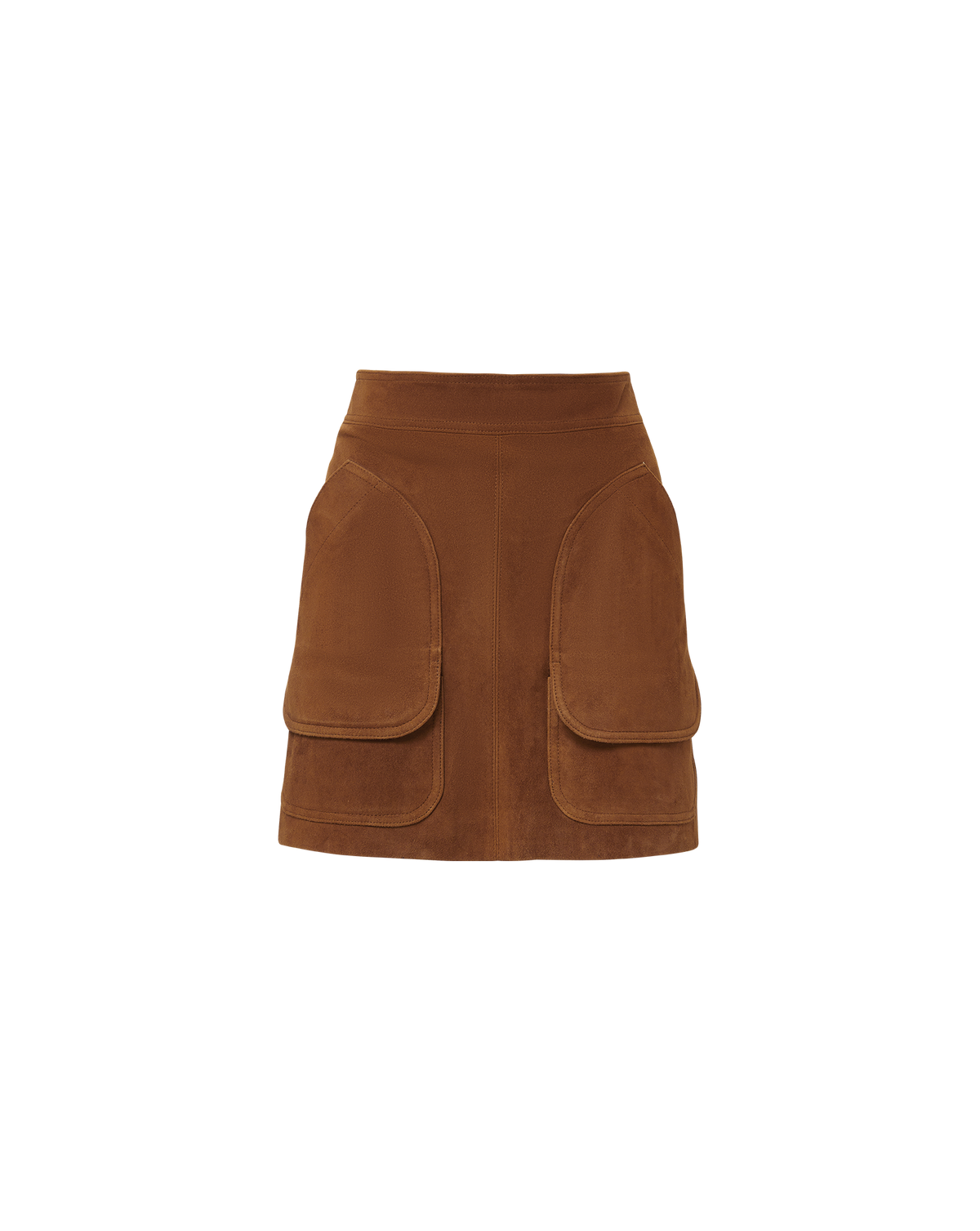 Veronica Beard | Norwood Suede Mini Skirt in Brown Whisky