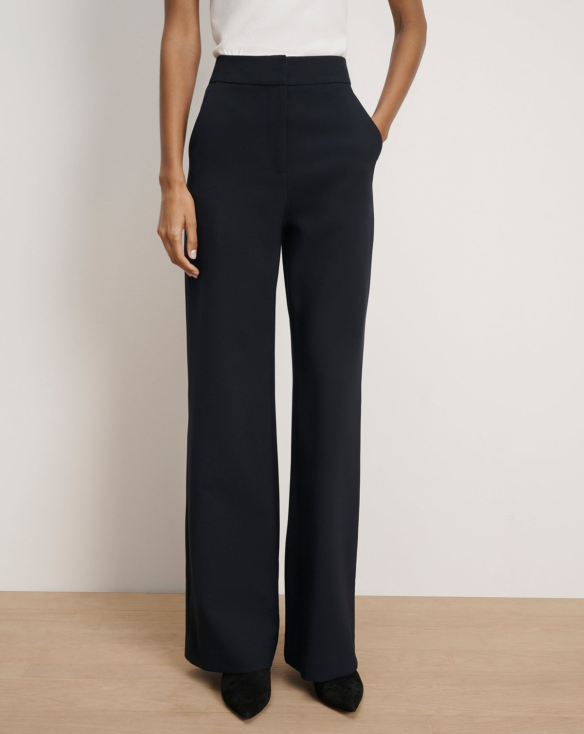 Veronica Beard | Tonelli Wide-Leg Pant in Navy Navy