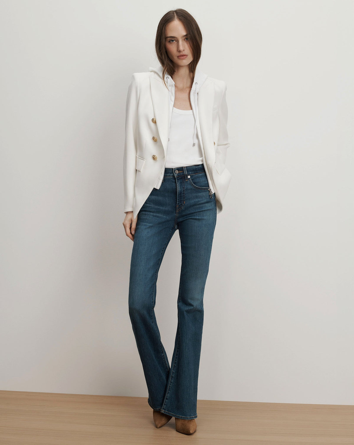 Veronica Beard | Miller Dickey Jacket in Off-White/Gold Off-White/Gold