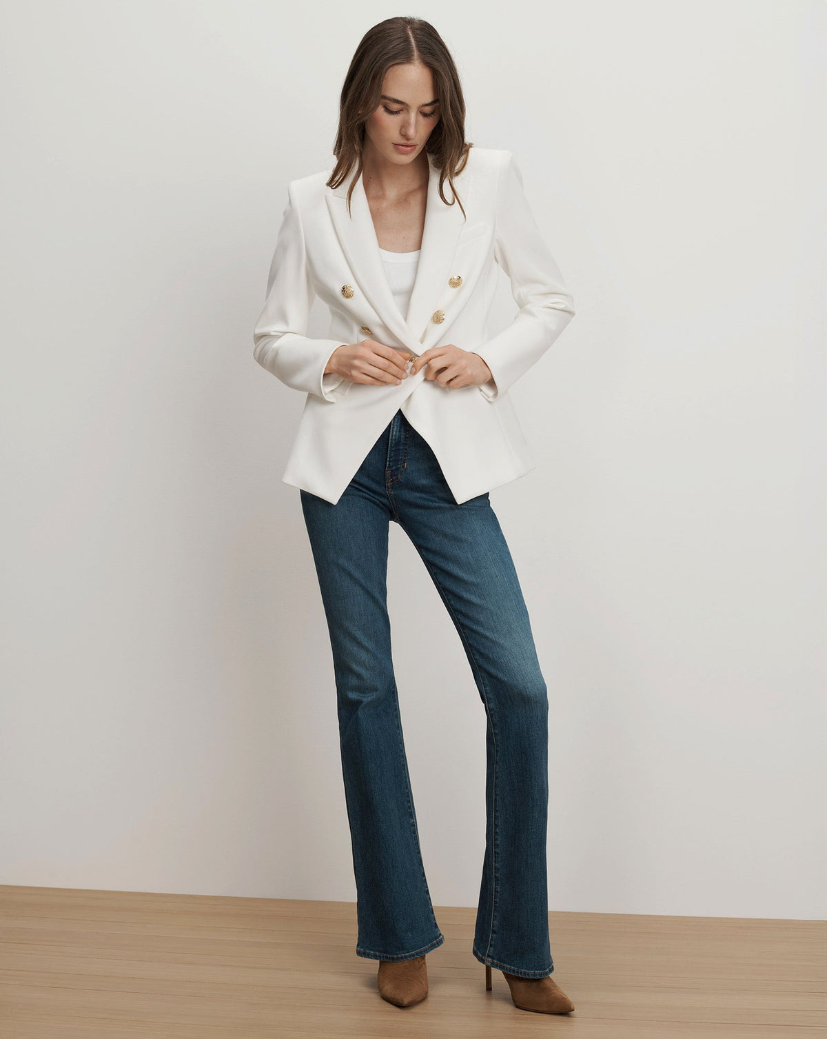 Veronica Beard | Miller Dickey Jacket in Off-White/Gold Off-White/Gold