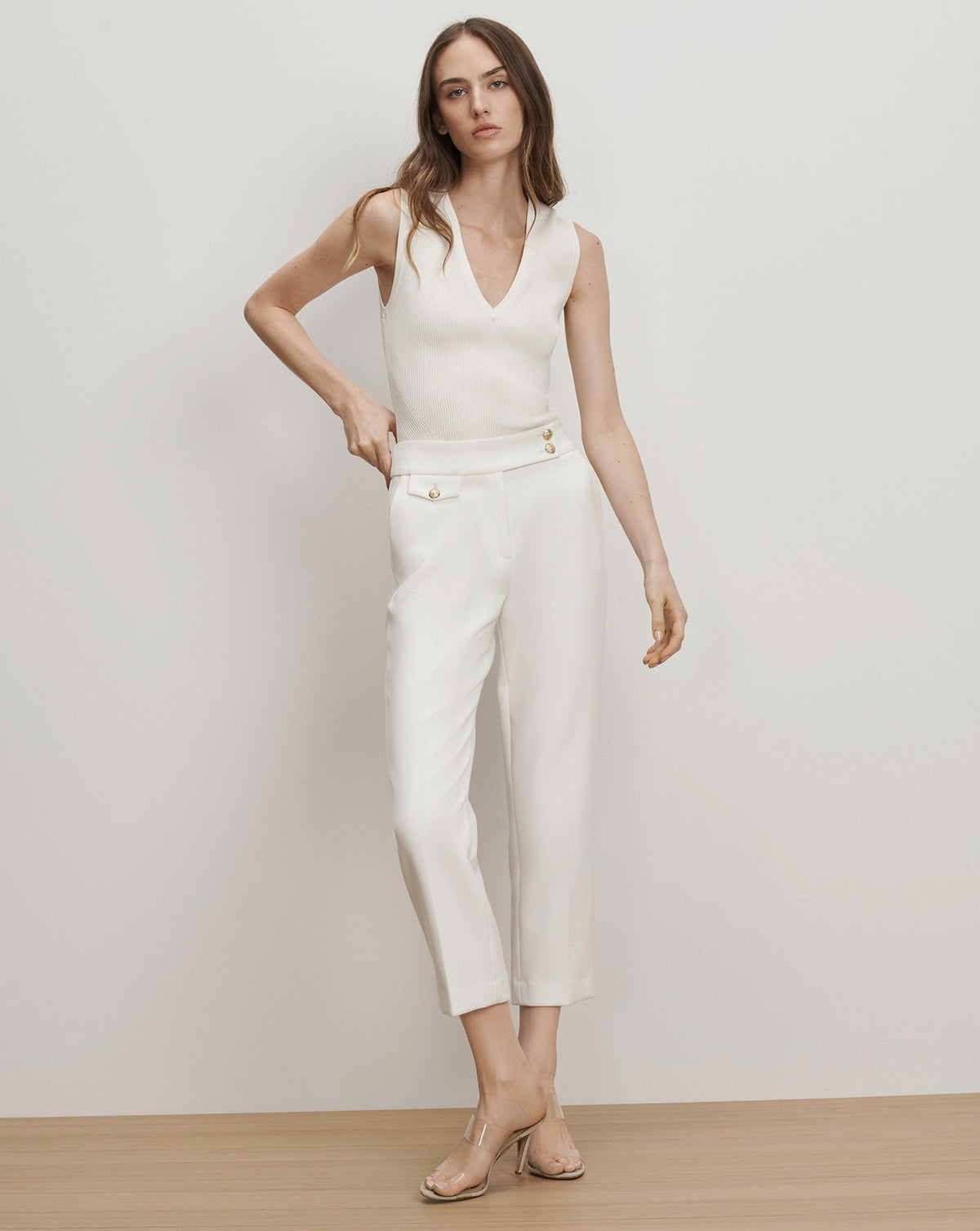 Veronica Beard | Renzo Pant Off-White/Gold