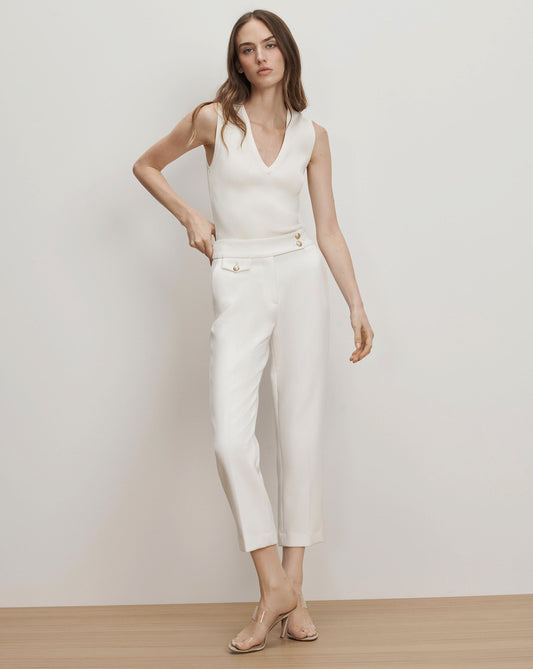 Veronica Beard | Renzo Pant Off-White/Gold