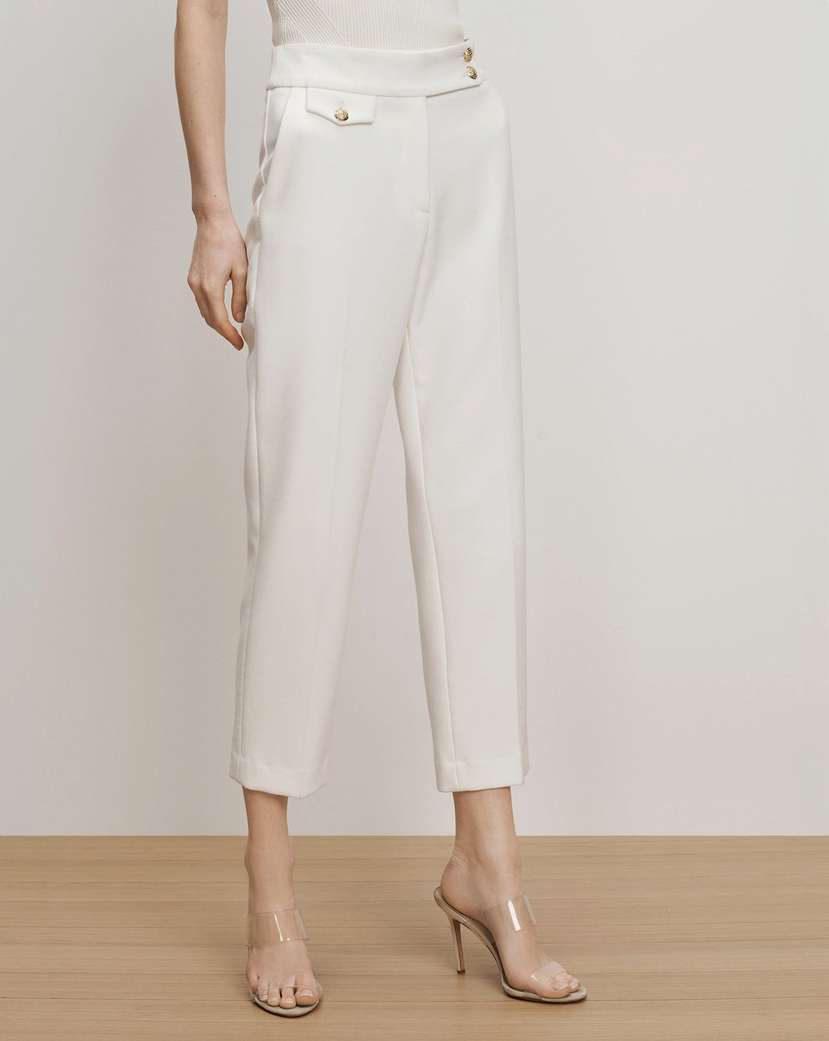 Veronica Beard | Renzo Pant Off-White/Gold