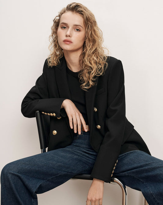 Veronica Beard | Miller Dickey Jacket in Black/Gold Black/Gold