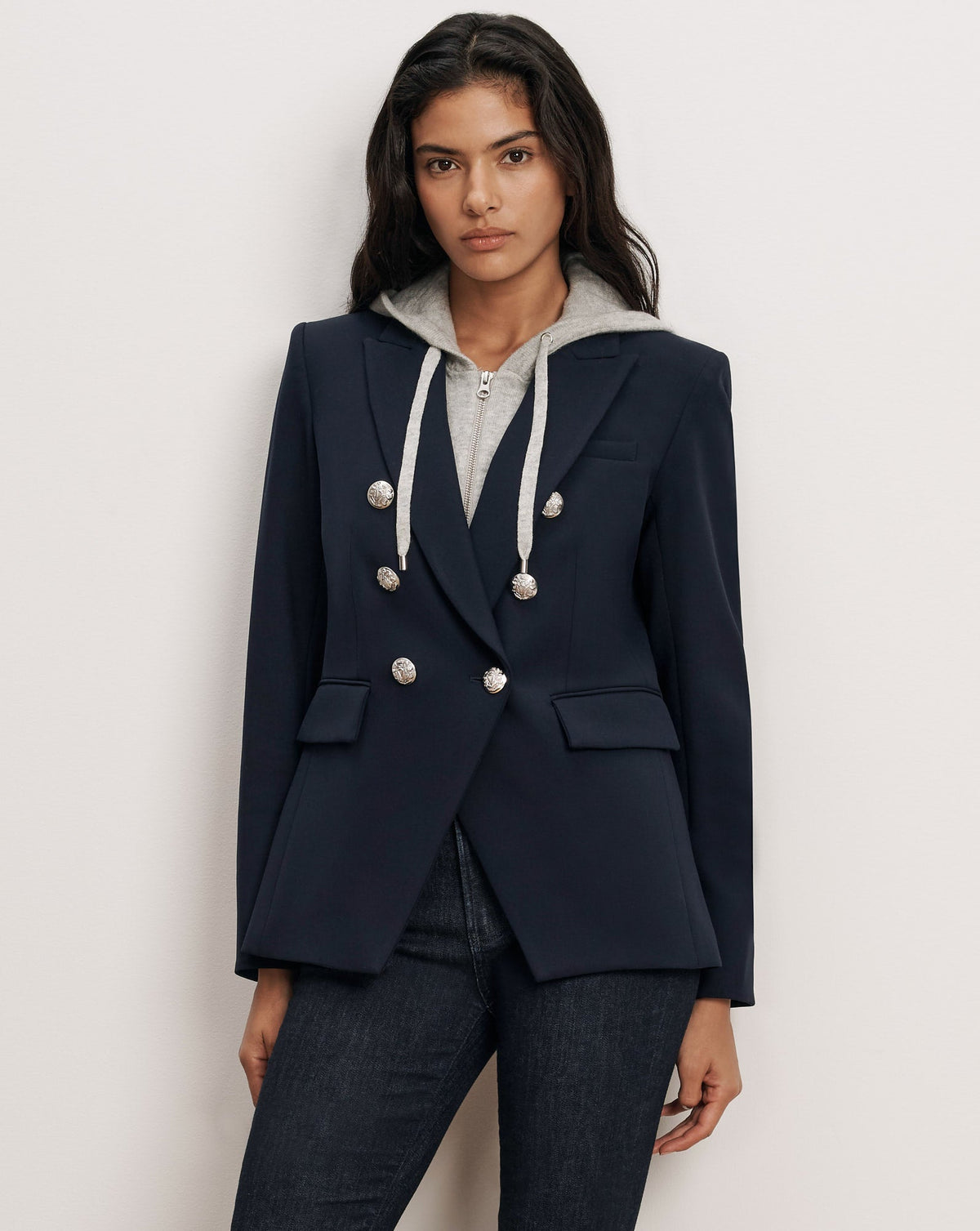 Veronica Beard | Miller Dickey Jacket Navy/Silver