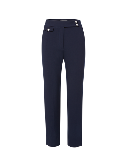 Veronica Beard | Renzo Slim-Leg Pant Navy/Silver