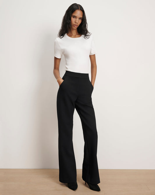 Veronica Beard | Tonelli Wide-Leg Pant in Black Black