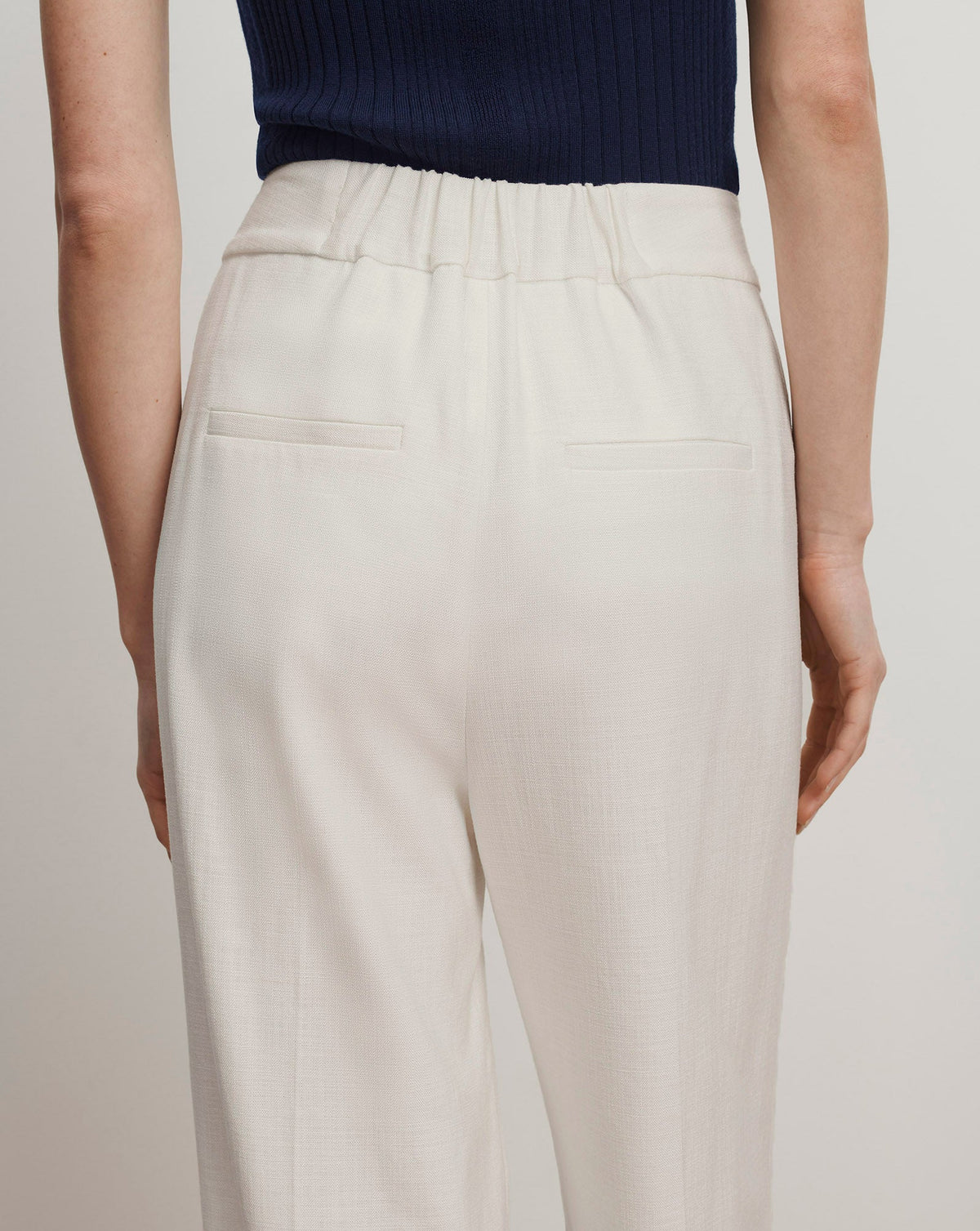 Veronica Beard | Marbeau Wide-Leg Trouser Pant in Dove White Dove White