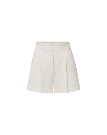 Veronica Beard | Marbeau Pleated Short in Dove White Dove White