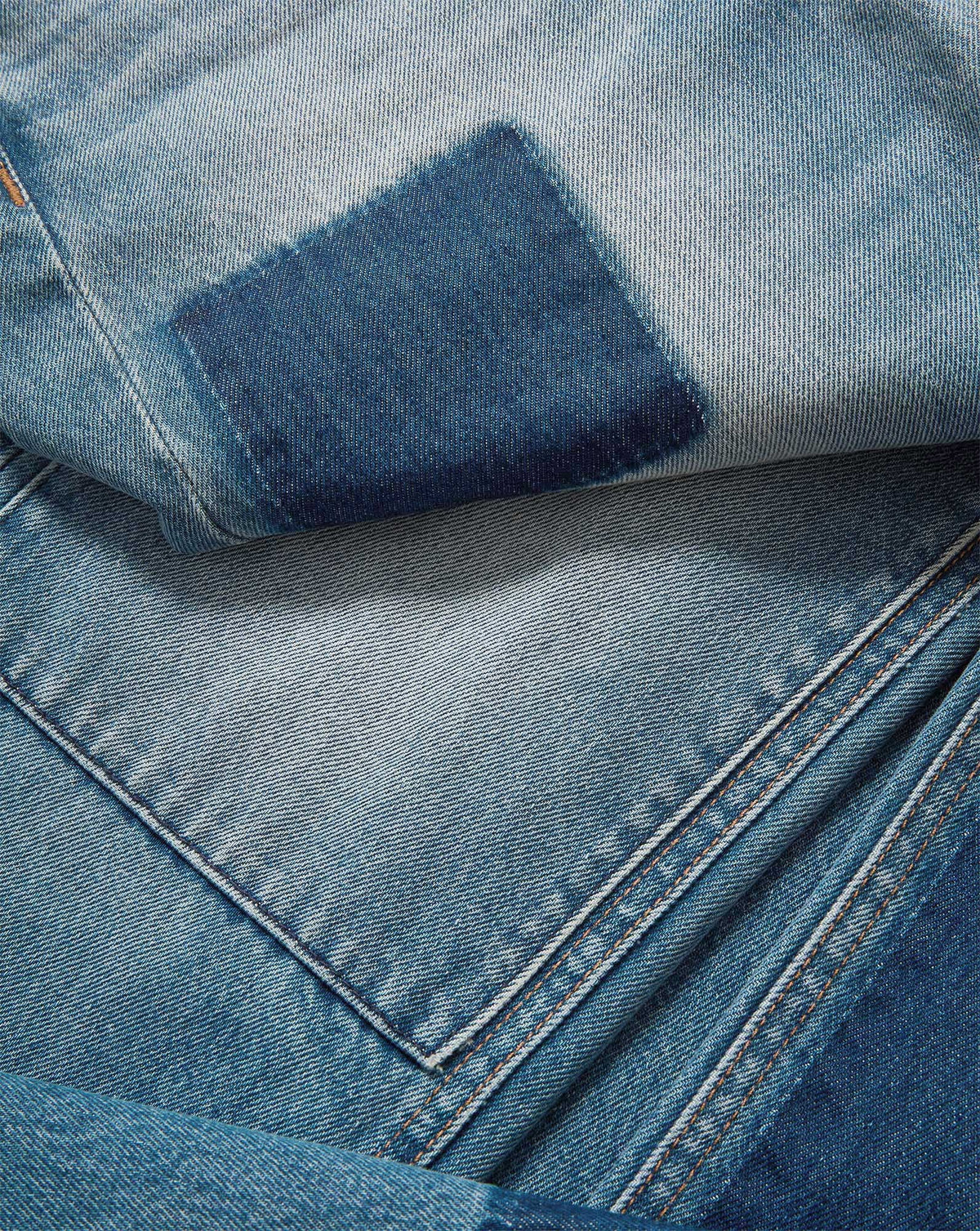 Veronica Beard | Dylan Patchwork Straight-Leg Jean in Time Lapse Time Lapse