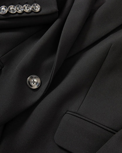 Veronica Beard | Miller Single-Breasted Dickey Jacket Blazer in Black Black