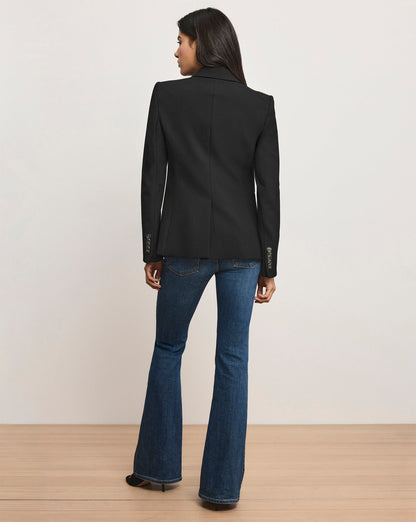Veronica Beard | Miller Single-Breasted Dickey Jacket Blazer in Black Black