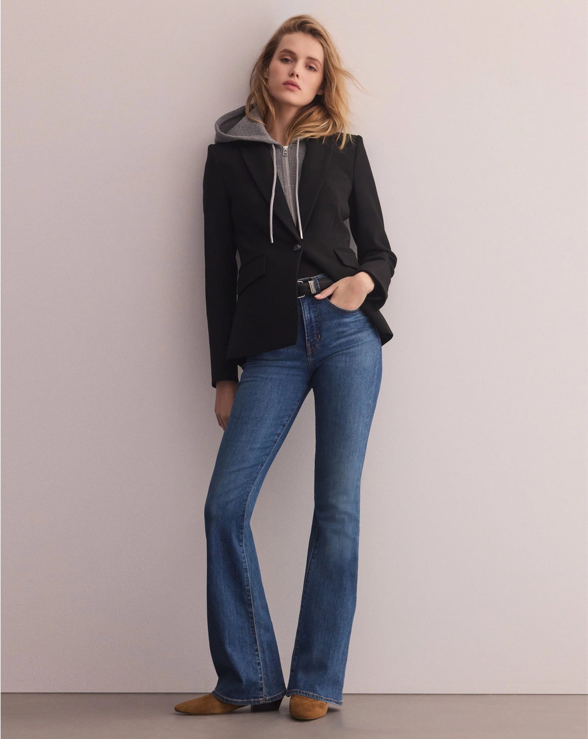 Veronica Beard | Miller Single-Breasted Dickey Jacket Blazer in Black Black