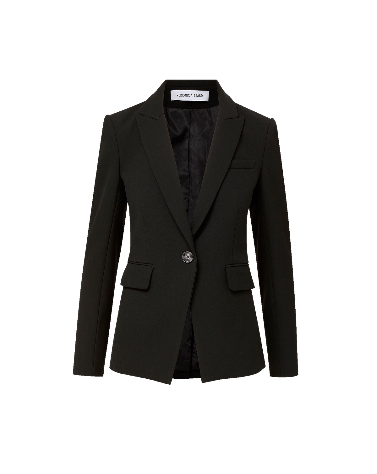 Veronica Beard | Miller Single-Breasted Dickey Jacket Blazer in Black Black