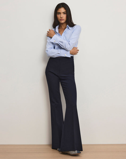 Veronica Beard | Arden Tailored Flared Pant in Navy Navy