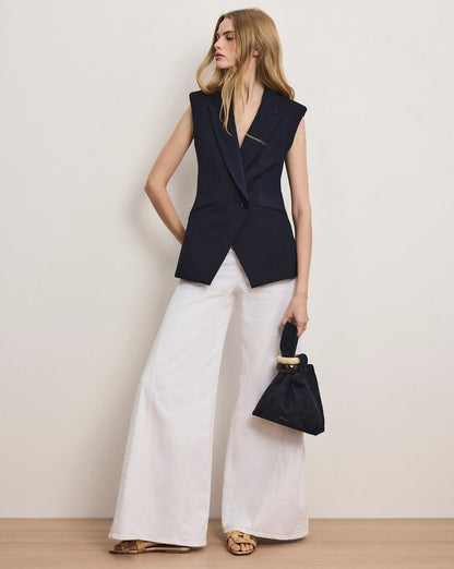Veronica Beard | Ciel Tailored Vest in Navy Navy
