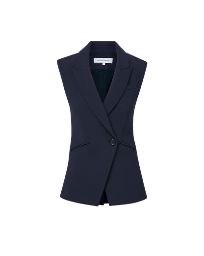 Veronica Beard | Ciel Tailored Vest in Navy Navy