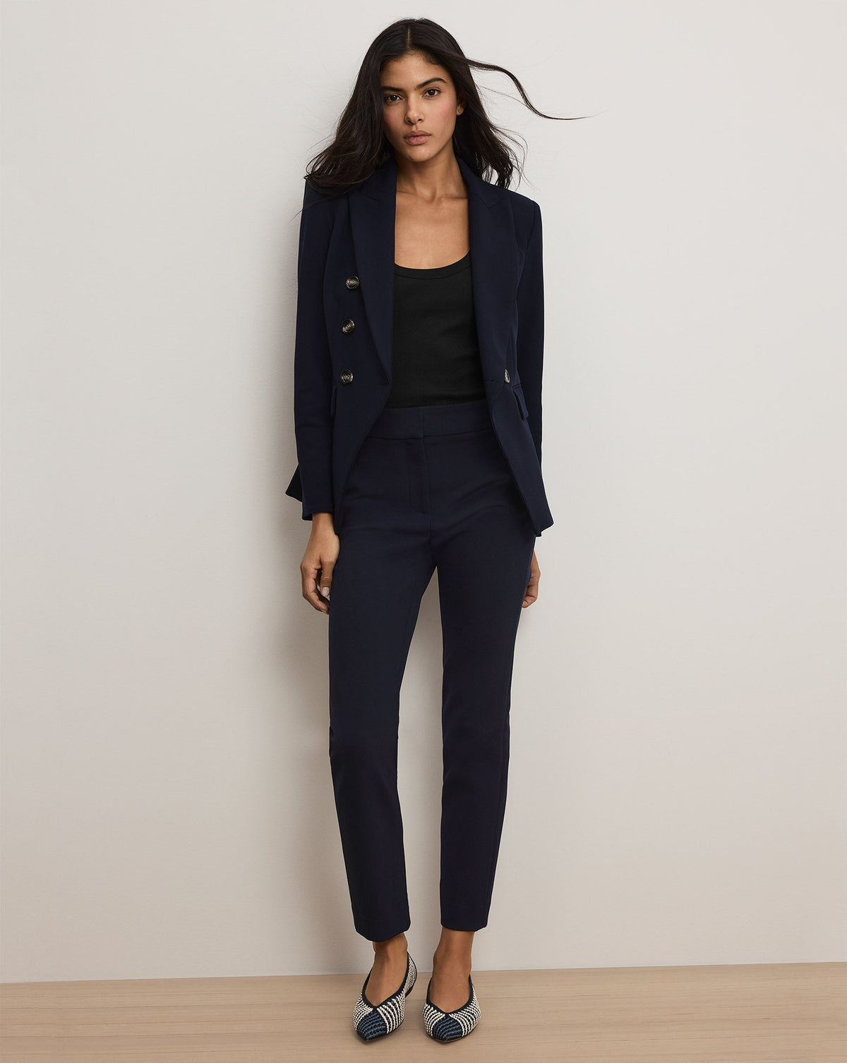 Veronica Beard | Renzo Slim-Leg Pant in Navy Navy