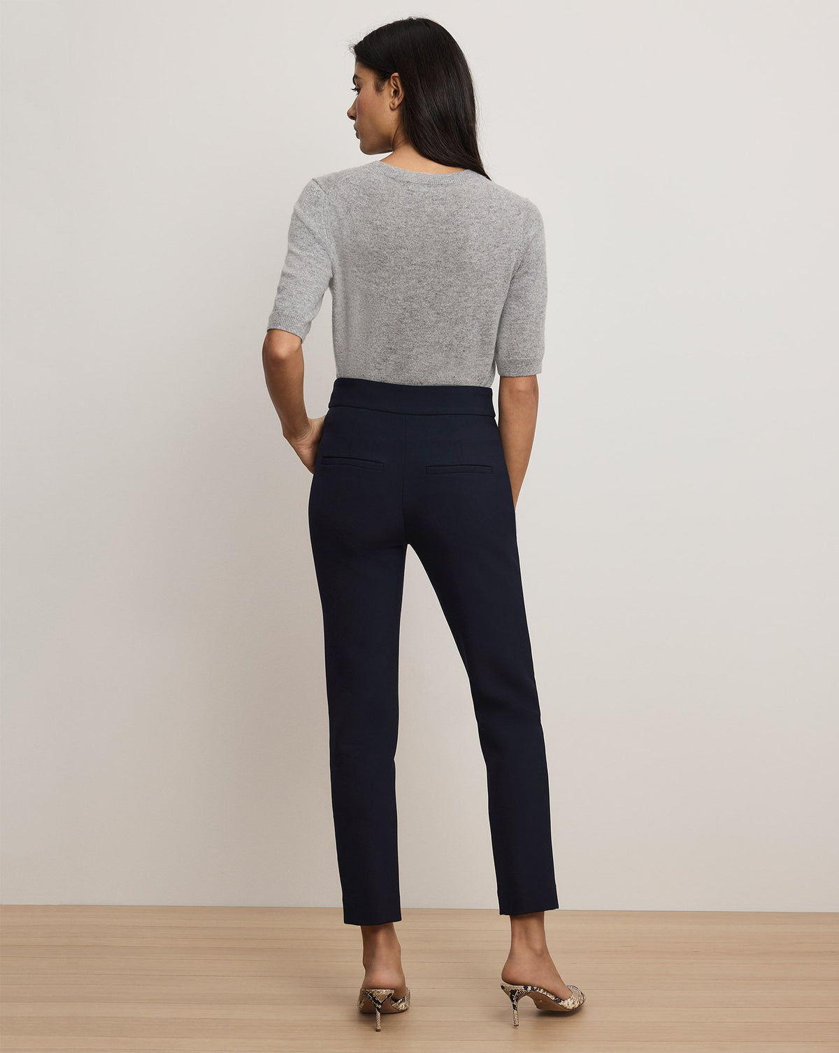 Veronica Beard | Renzo Slim-Leg Pant in Navy Navy