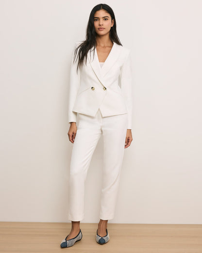 Veronica Beard | Renzo Slim-Leg Pant in Off-White Off-White