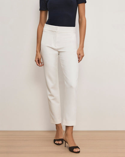 Veronica Beard | Renzo Slim-Leg Pant in Off-White Off-White