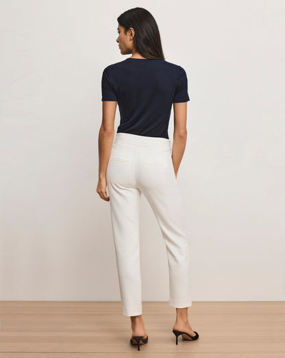Veronica Beard | Renzo Slim-Leg Pant in Off-White Off-White