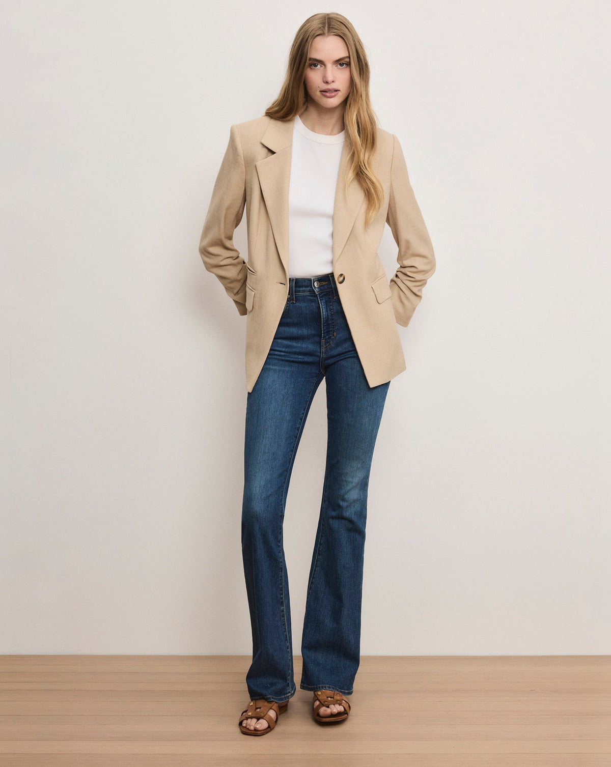 Veronica Beard | Battista Dickey Jacket in Stone Khaki Stone Khaki