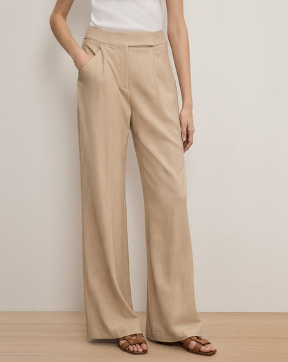 Veronica Beard | Marbeau Trouser Pant in Stone Khaki Stone Khaki