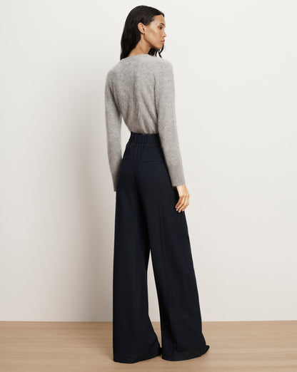 Veronica Beard | Marbeau Wide-Leg Pant in Navy Navy