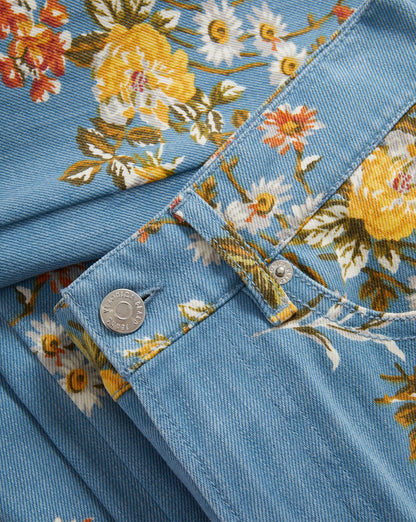 Veronica Beard | Taylor Floral Wide-Leg Jean in Garden Bouquet Garden Bouquet