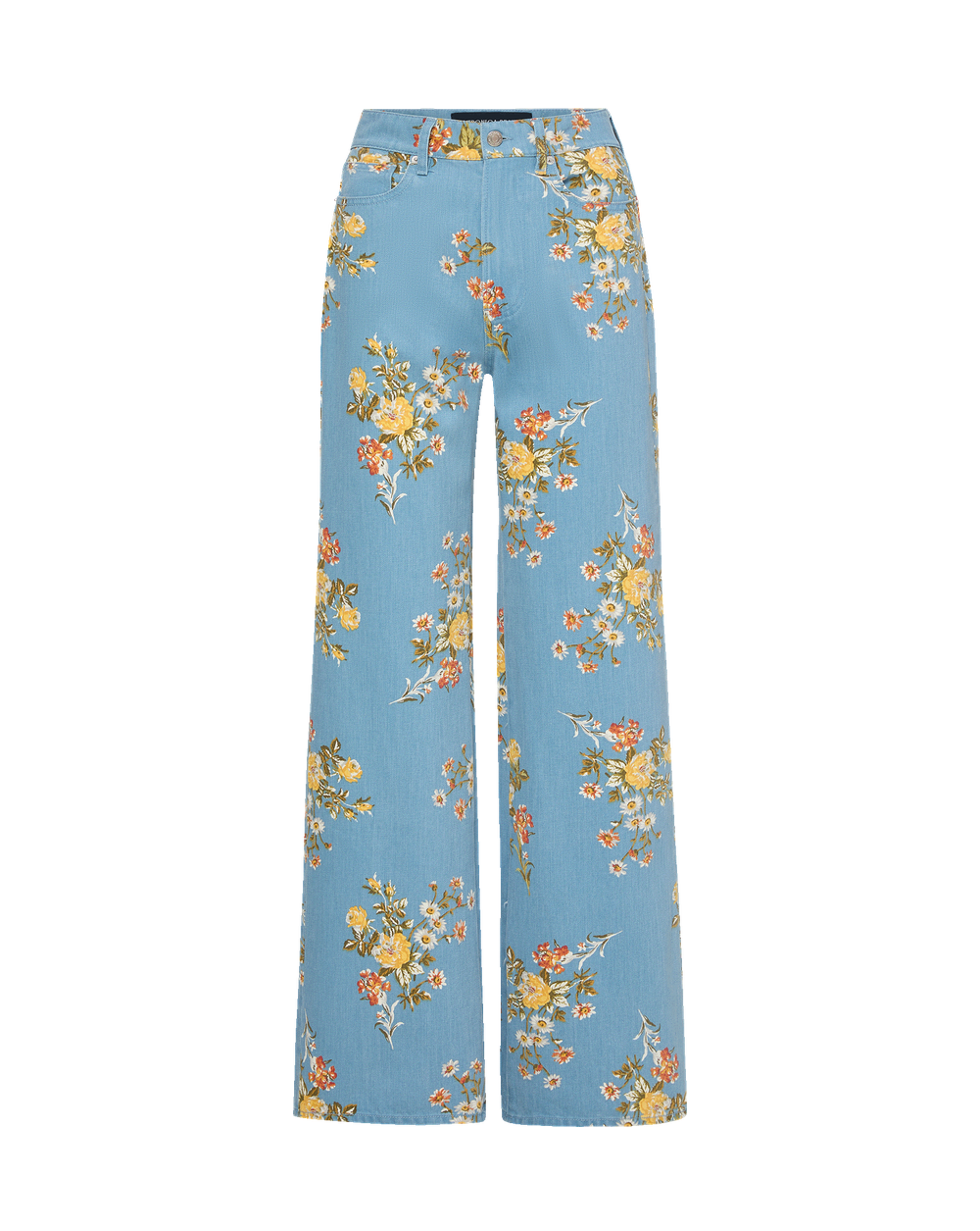 Veronica Beard | Taylor Floral Wide-Leg Jean in Garden Bouquet Garden Bouquet