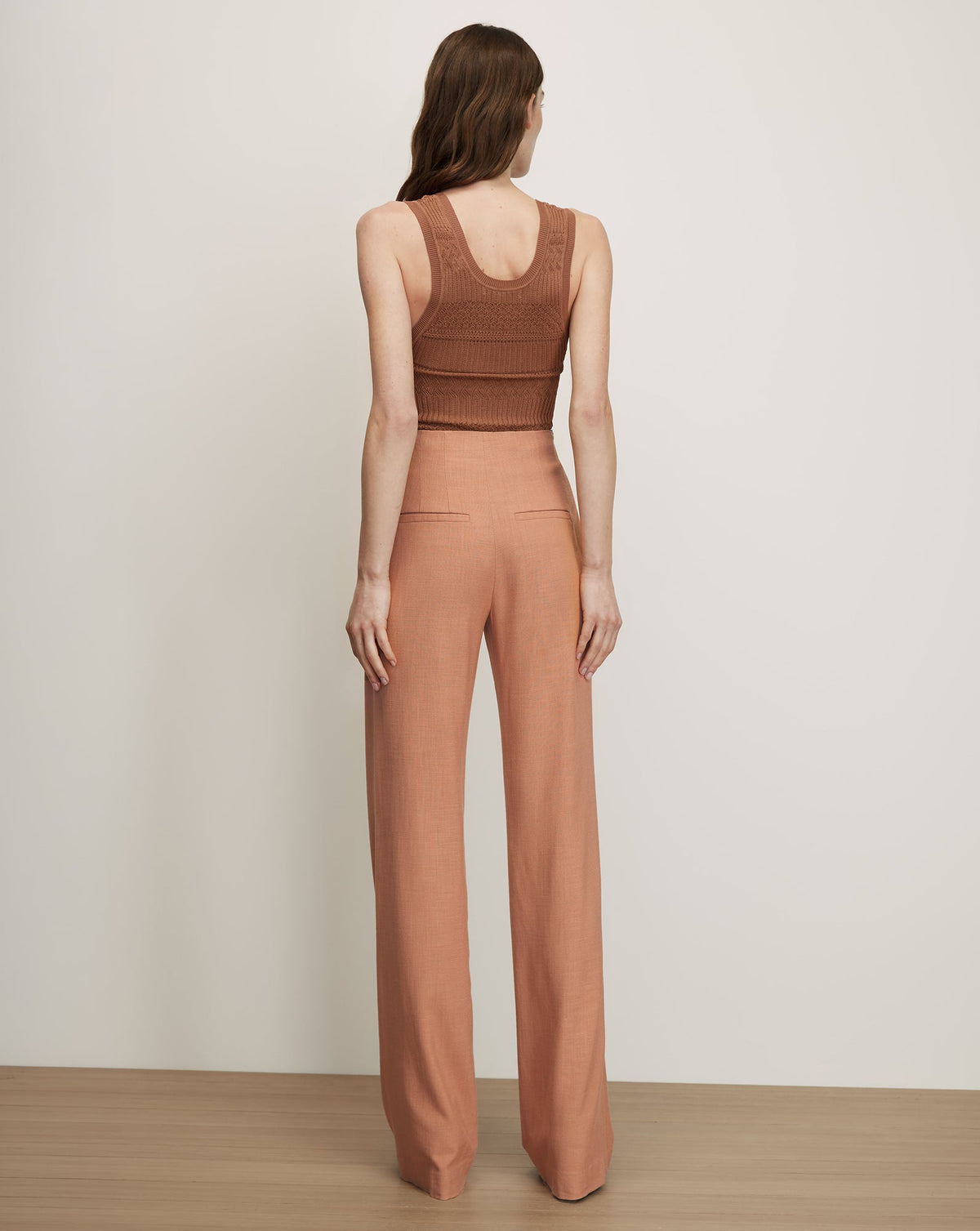 Veronica Beard | Jude Wide-Leg Pant in Chai Pink Chai