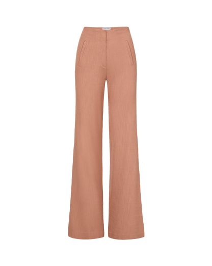 Veronica Beard | Jude Wide-Leg Pant in Chai Pink Chai