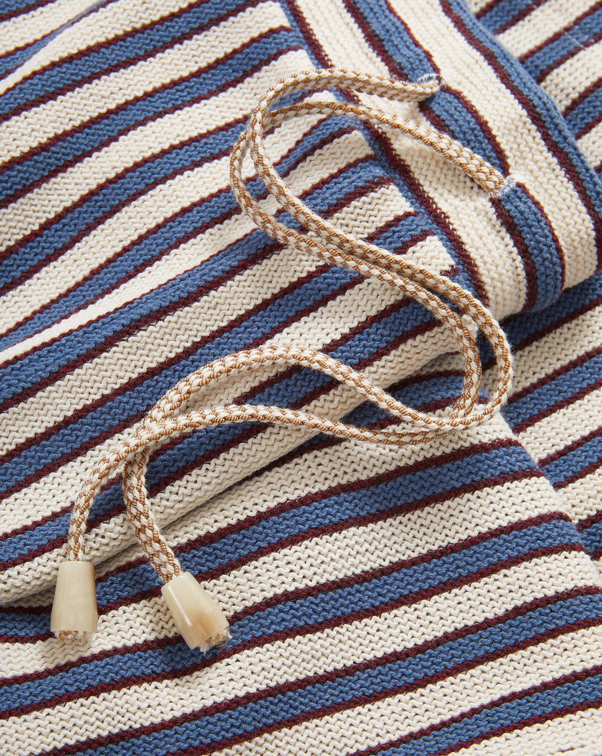 Veronica Beard | Zosia Crochet Wide-Leg Pant in Ecru & Blue Stripes Bluefin Multi Ecru Bluefin Multi