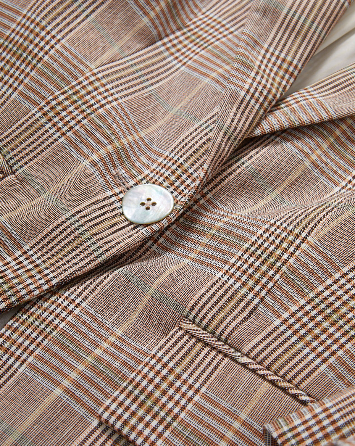 Veronica Beard | Clayton Plaid Dickey Jacket in Beige Raisin Multi Raisin Multi