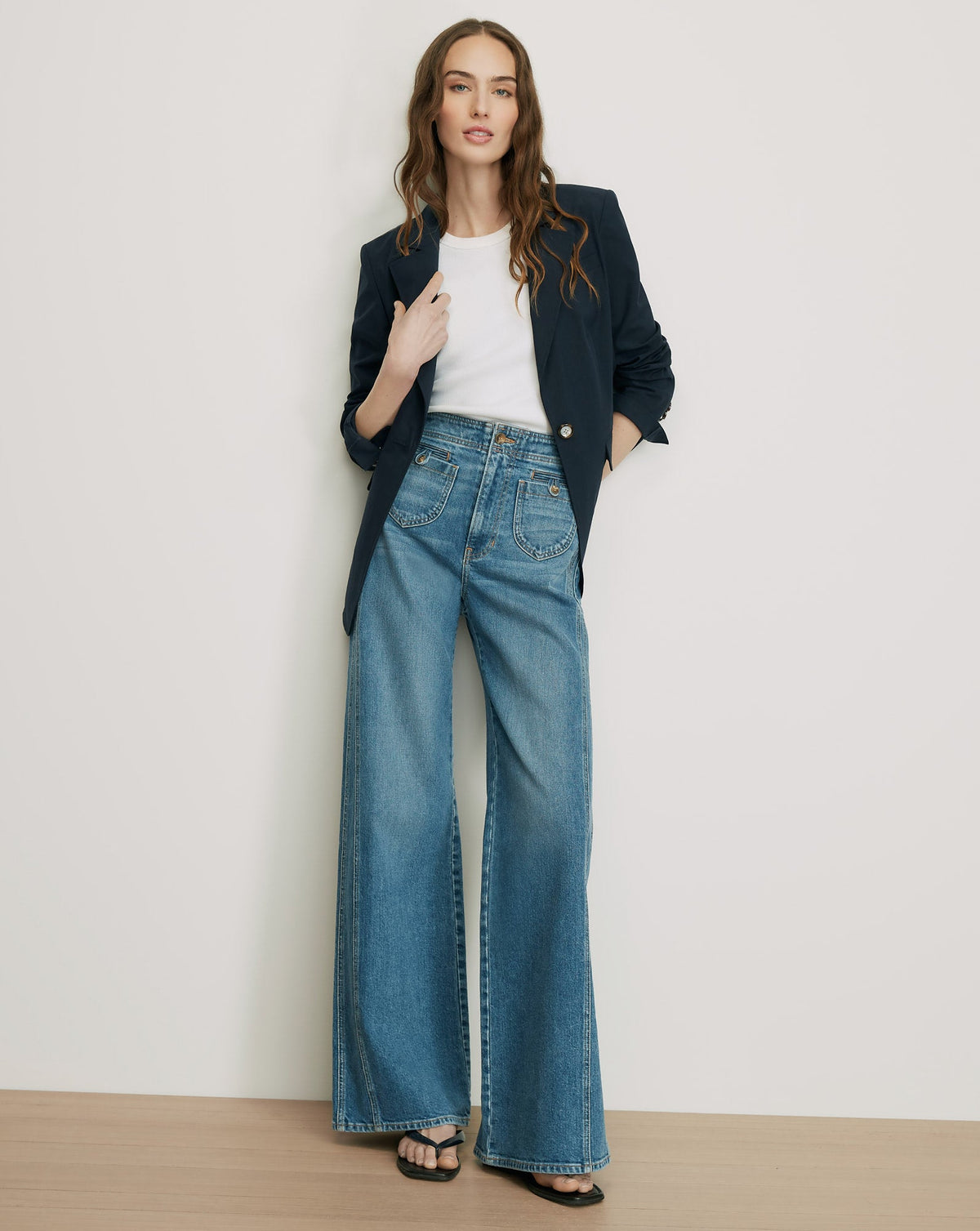 Veronica Beard | Howard Belted Jacket in Navy Navy