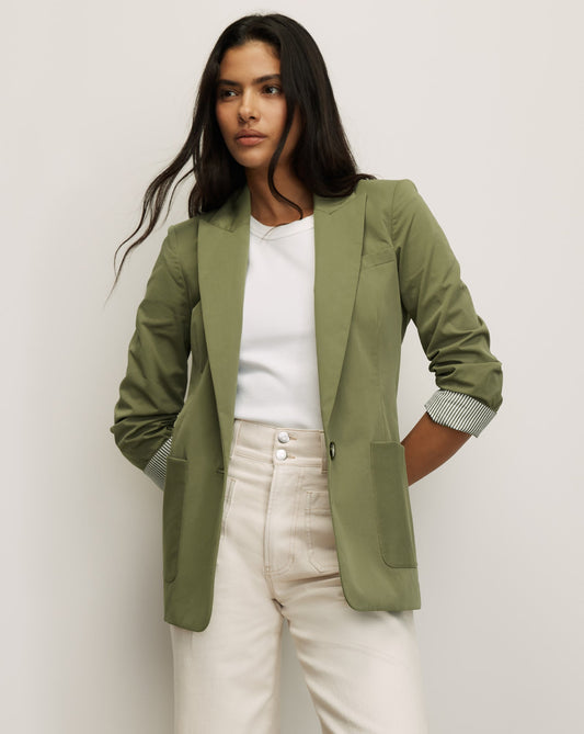 Veronica Beard | McAllin Dickey Jacket in Stone Army Green Stone Army