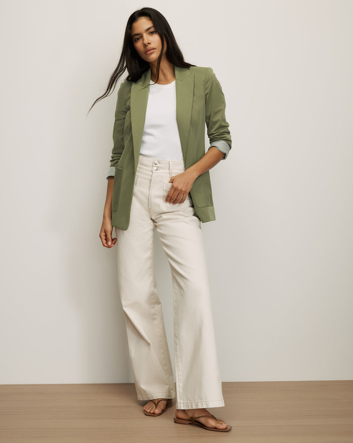 Veronica Beard | McAllin Dickey Jacket in Stone Army Green Stone Army