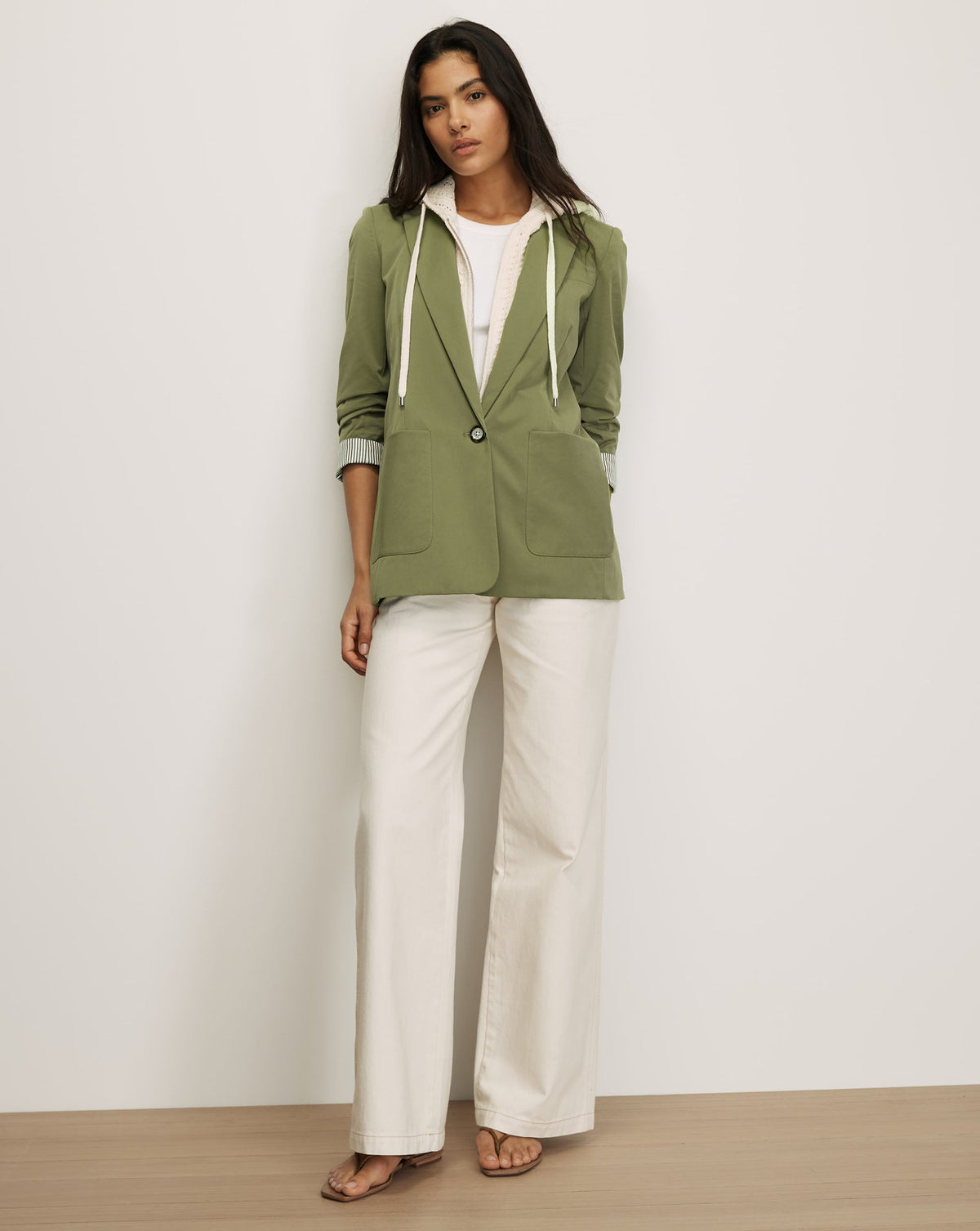 Veronica Beard | McAllin Dickey Jacket in Stone Army Green Stone Army