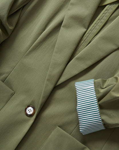 Veronica Beard | McAllin Dickey Jacket in Stone Army Green Stone Army