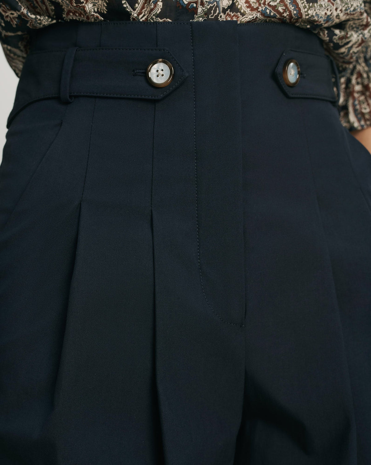 Veronica Beard | Allman Wide-Leg Pant in Navy Navy