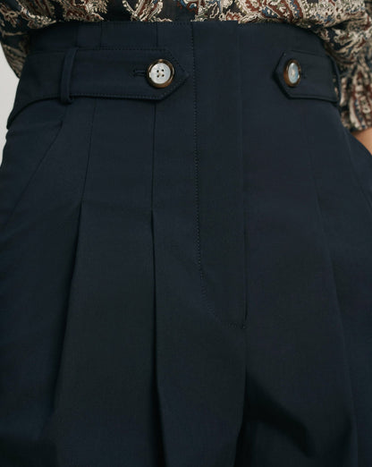 Veronica Beard | Allman Wide-Leg Pant in Navy Navy