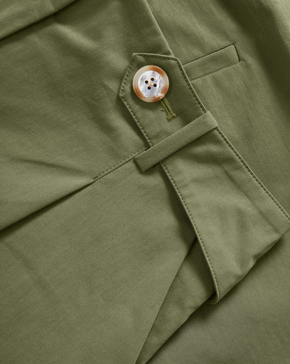 Veronica Beard | Payner Pleated Short in Stone Army Green Stone Army